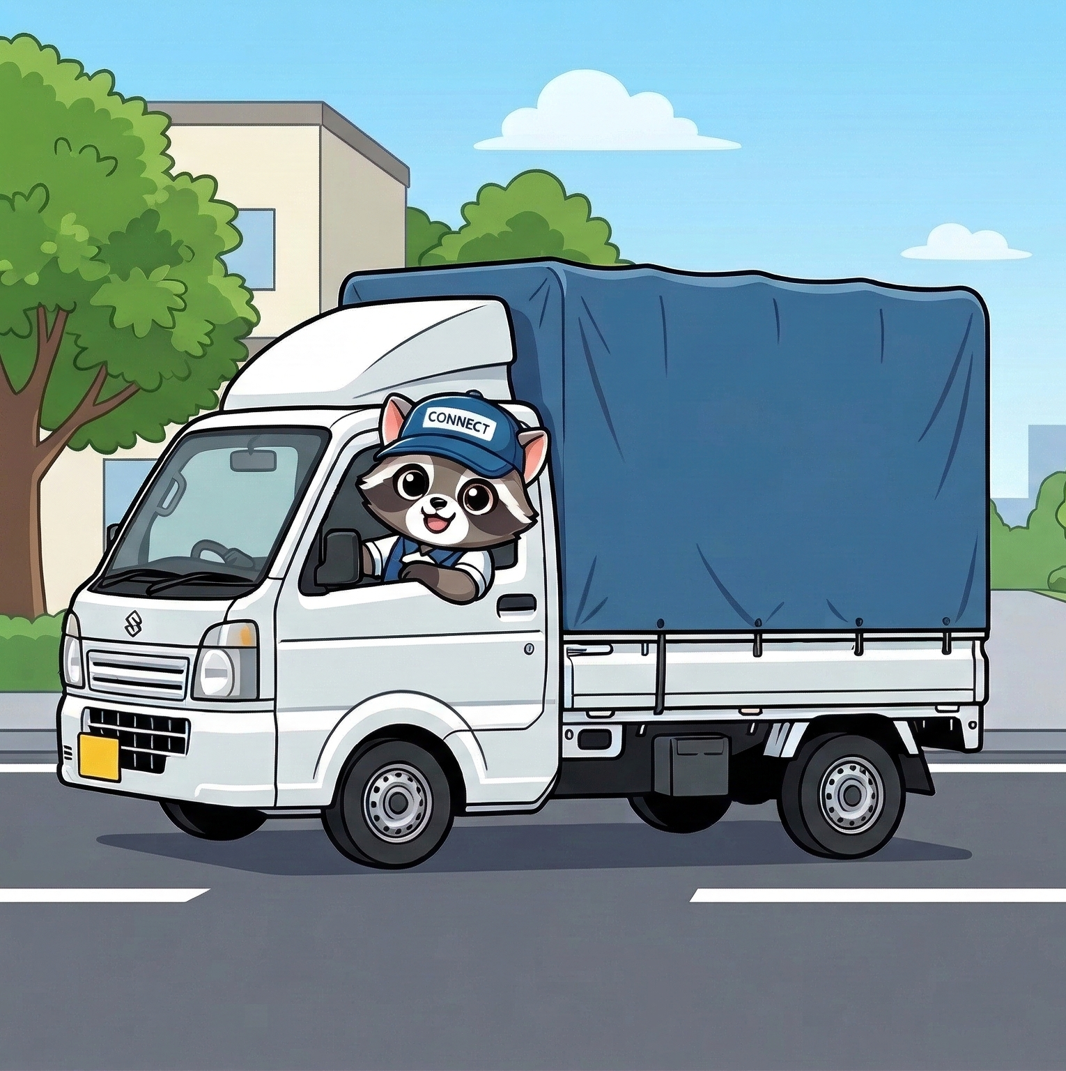 コネクトのコネ丸と軽トラ