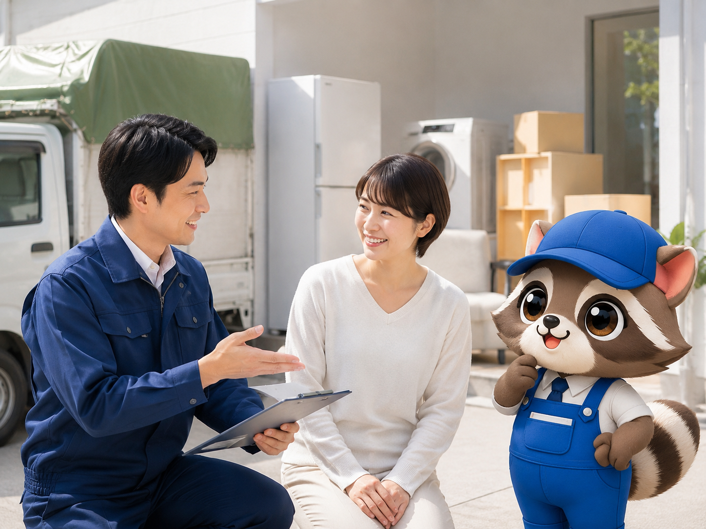 資格保有の委託先と連携して適正な方法を案内する画像