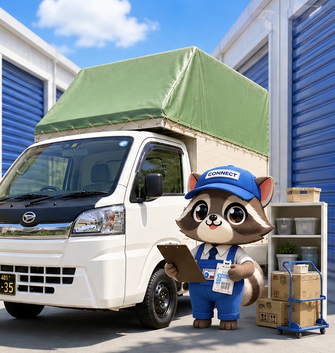 トランクルーム移動に対応する引越し業者connectの作業イメージ