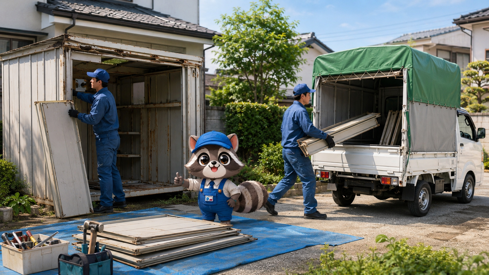 所沢市周辺の物置撤去と搬出のイメージ（作業画像）